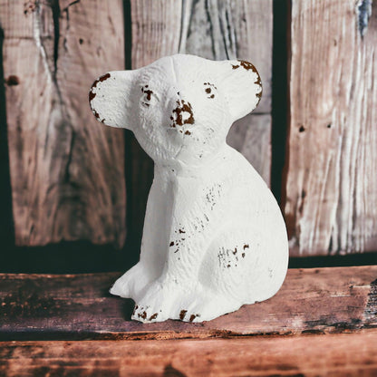 Koala Cast Iron Metal Rustic White - The Renmy Store Homewares & Gifts 