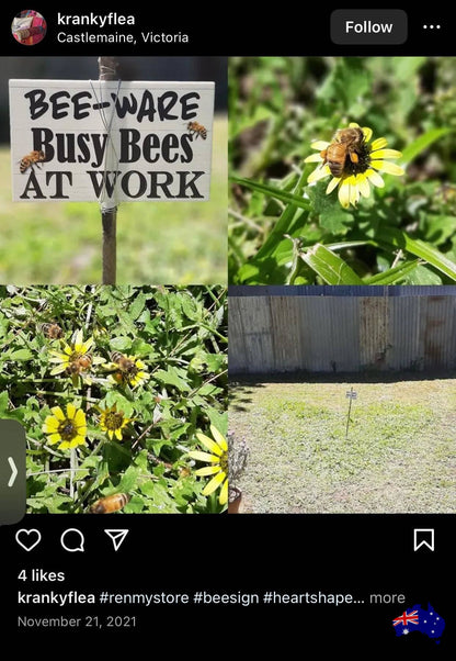 Bee-Ware Busy Bees At Work Sign - The Renmy Store Homewares & Gifts 