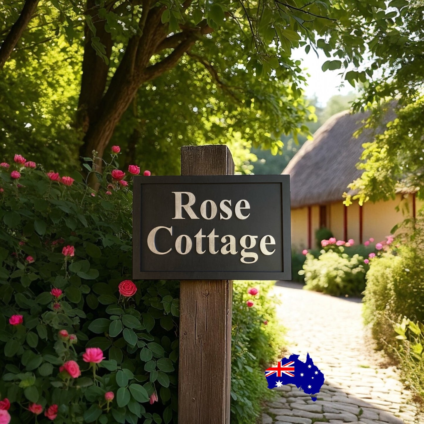 Cottage House Residence Timber Wood Custom Personalised Large Sign