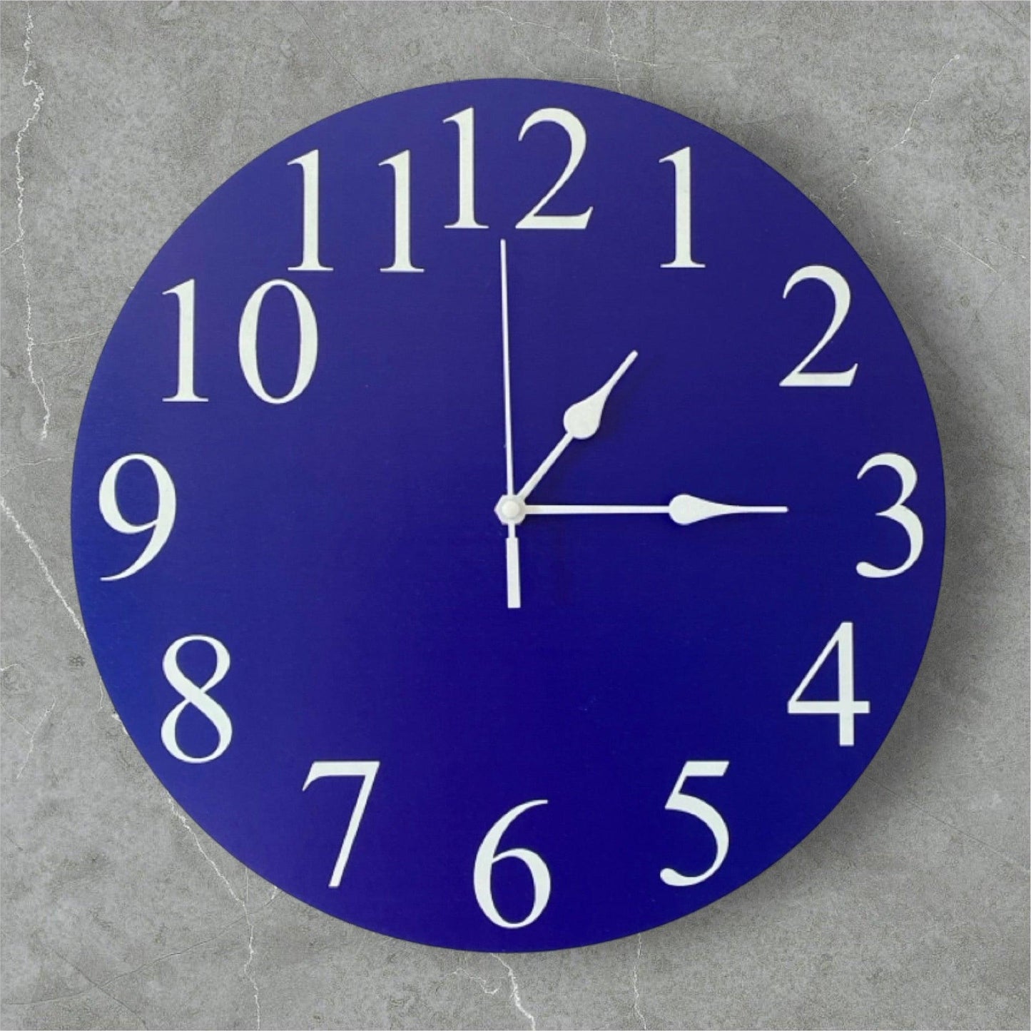 Clock Wall Dark Blue Navy White Aussie Made - The Renmy Store Homewares & Gifts 