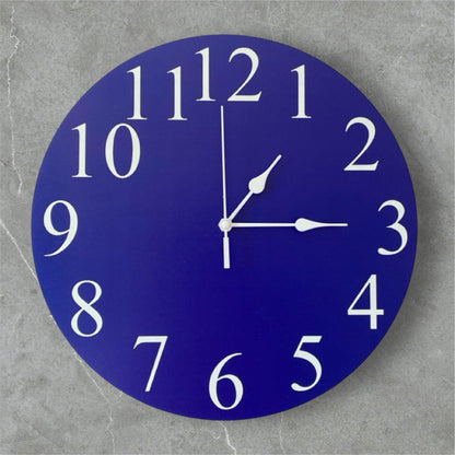 Clock Wall Dark Blue Navy White Aussie Made - The Renmy Store Homewares & Gifts 