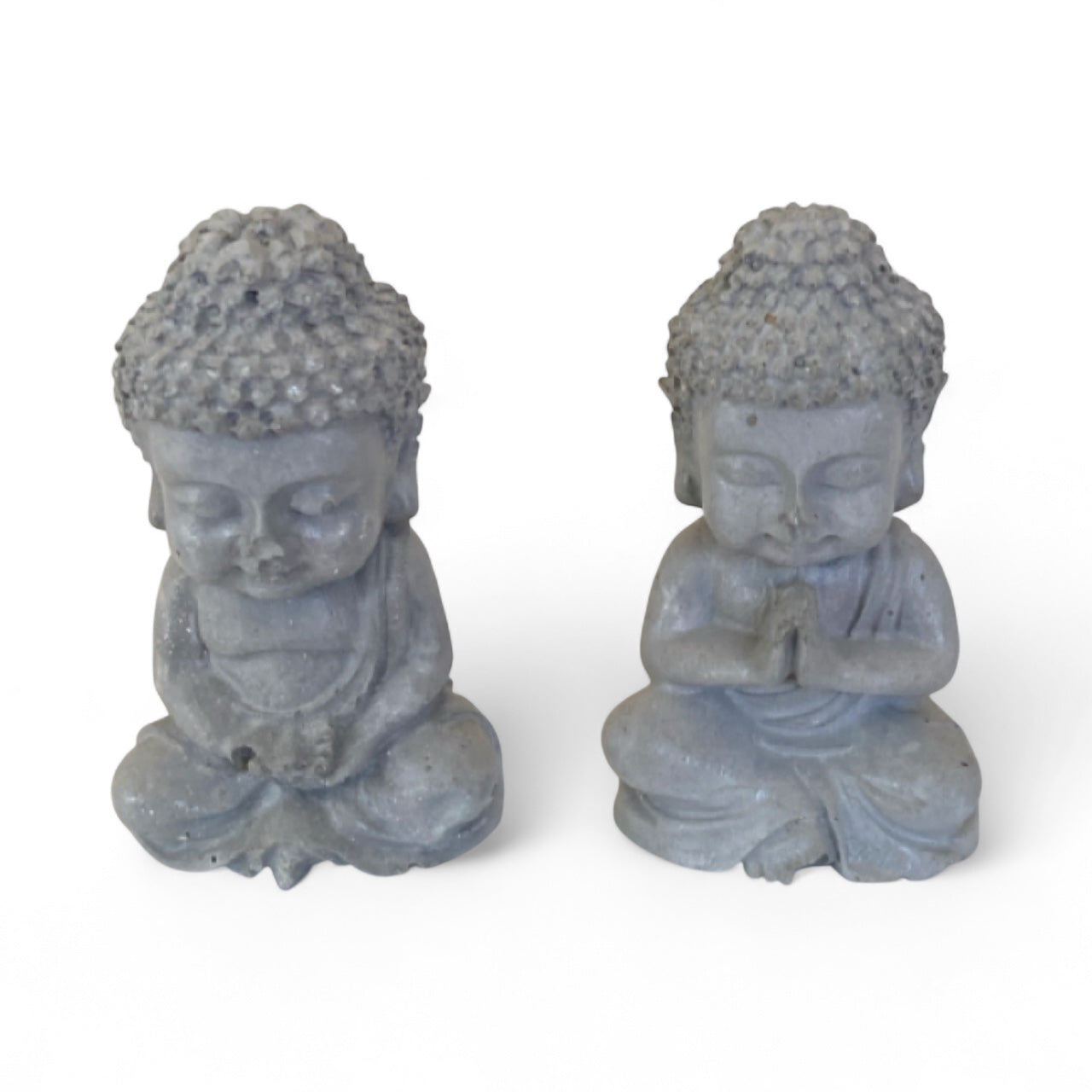 Buddha Set with Mandala Candle Holder Aussie Handmade Concrete