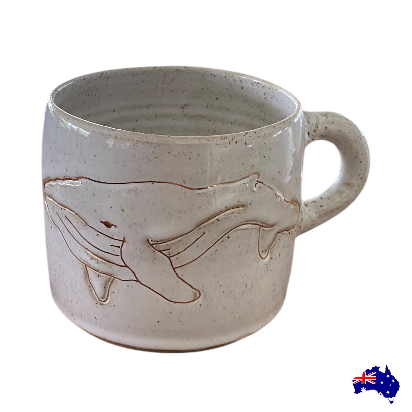 Mug Cup Whale Coastal Pottery Ceramic Aussie Made