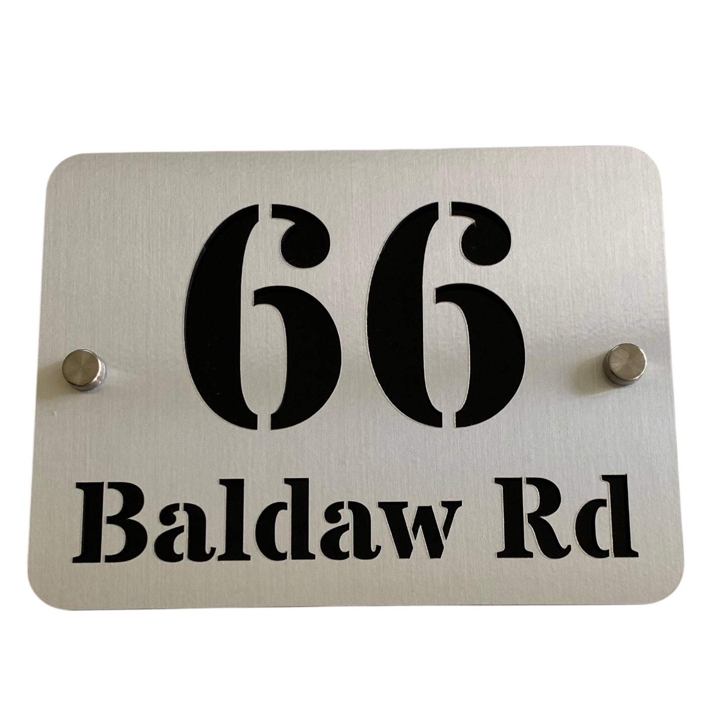 Brushed Aluminium Look House Number Sign | Aussie Made Acrylic Address Plaque