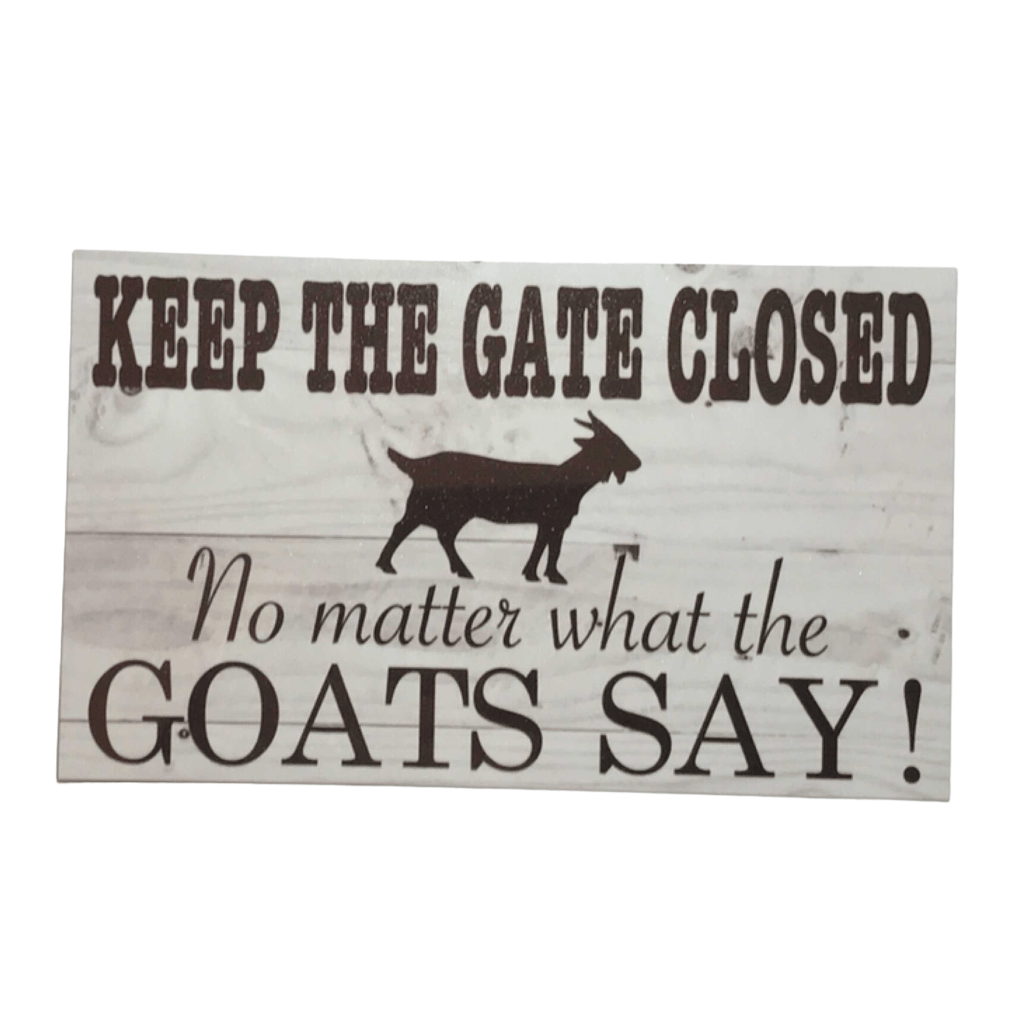 Goat Lover Socks Keyring and Warning Goat Sign Gift Set