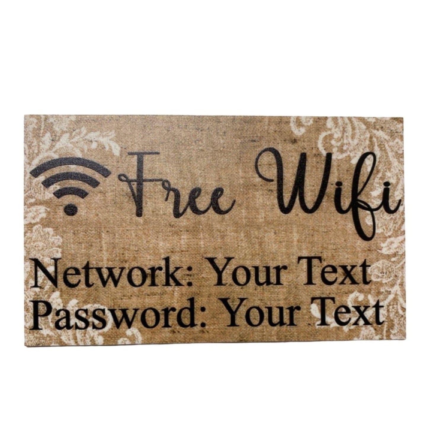 WiFi Password Network Guest Custom Personalised Chic Sign - The Renmy Store Homewares & Gifts 