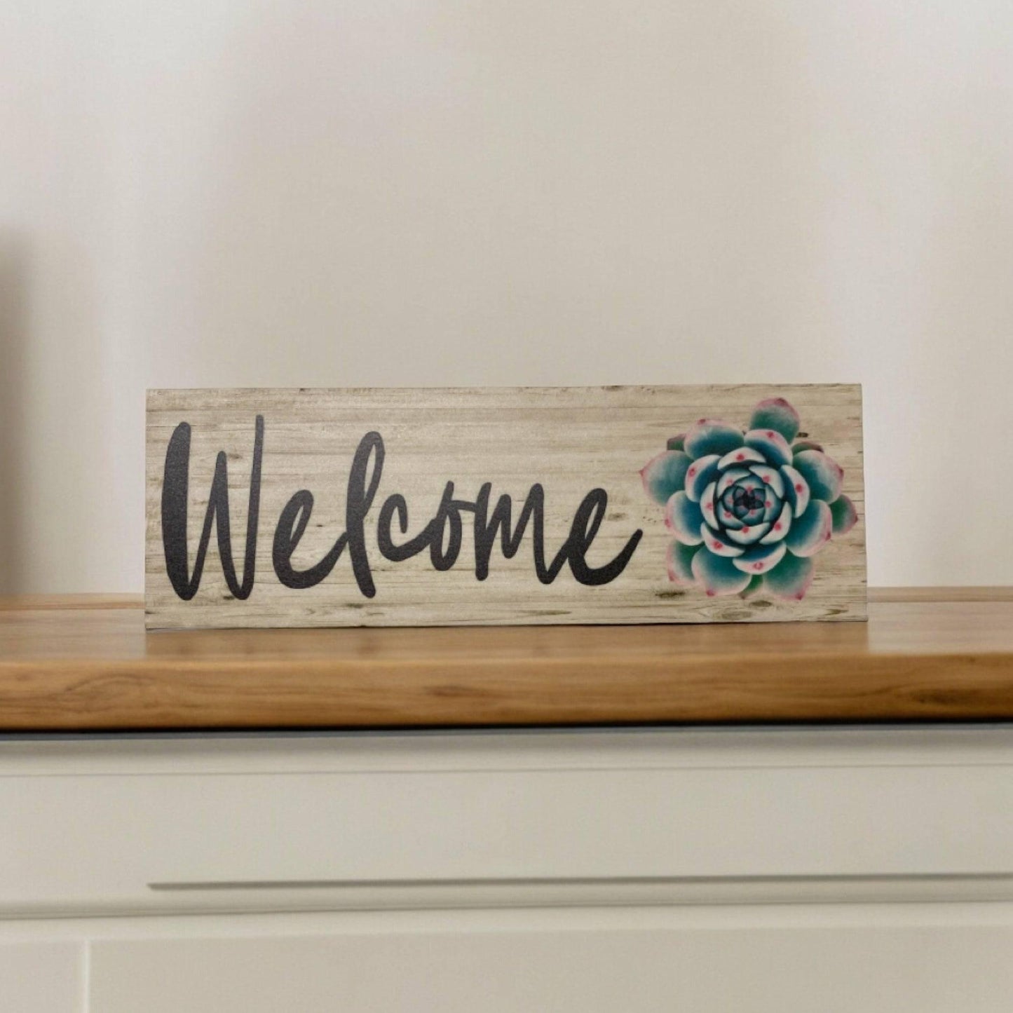 Welcome with Succulent Sign - The Renmy Store Homewares & Gifts 