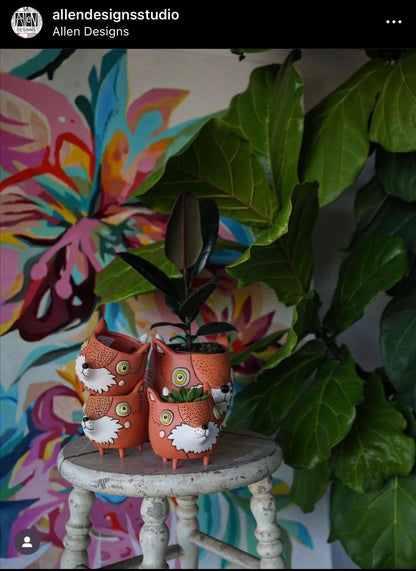 Fox Funky Pot Plant - The Renmy Store Homewares & Gifts 