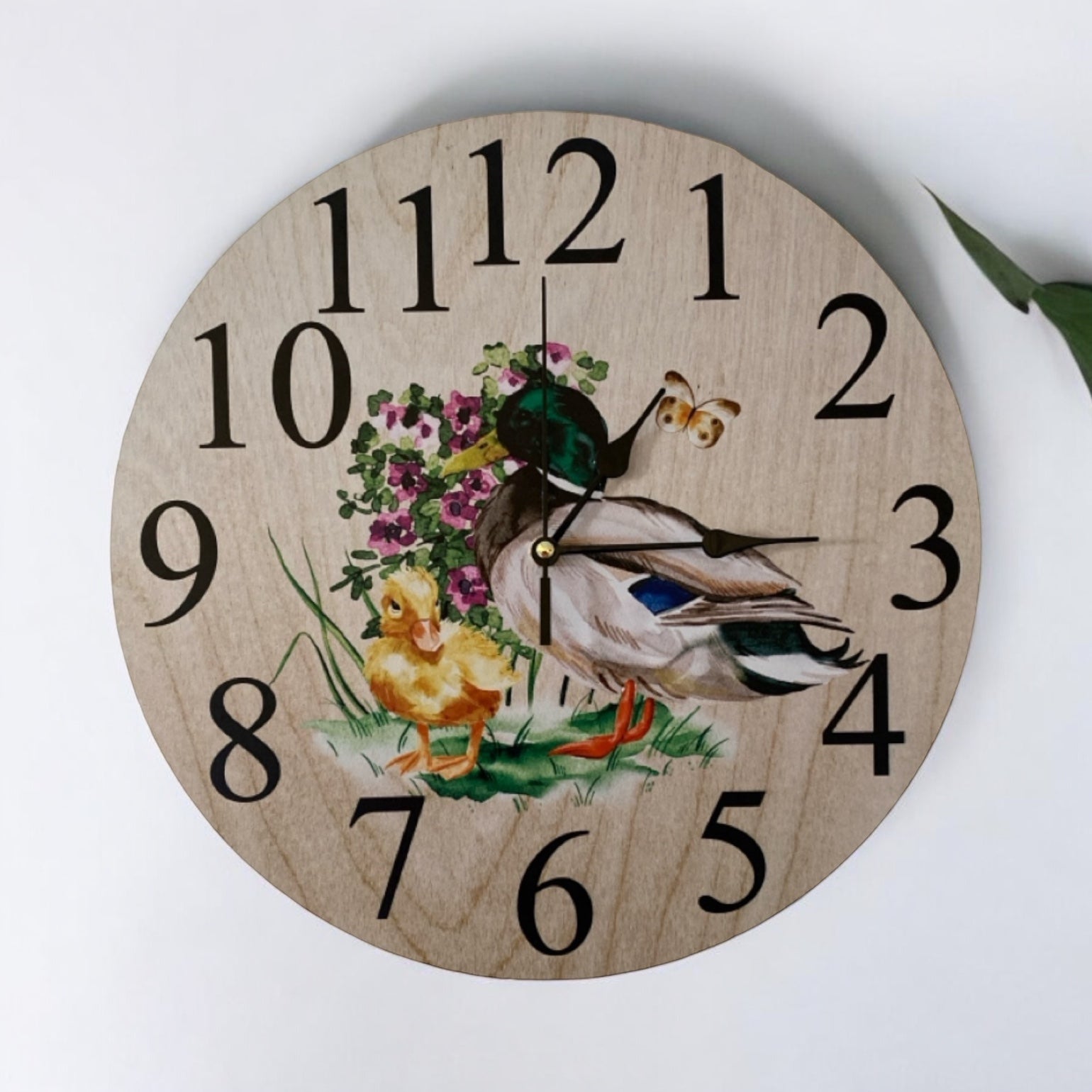 Clock Wall Duck Duckling Country Farm Aussie Made - The Renmy Store Homewares & Gifts 