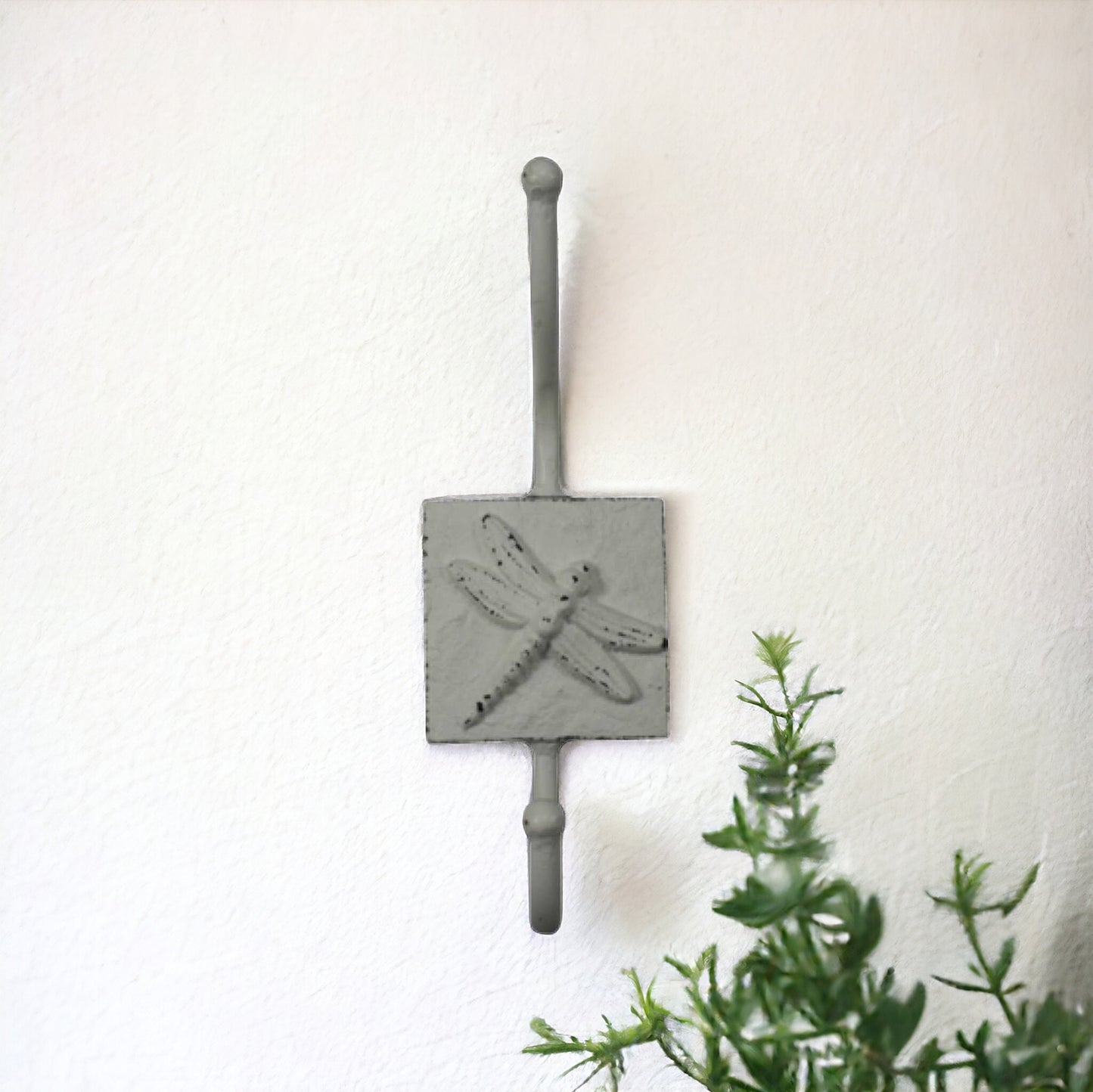 Dragonfly Hook White Cast Iron - The Renmy Store Homewares & Gifts 