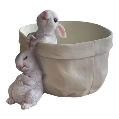 Bunny Rabbit Cuties Planter Pot Garden