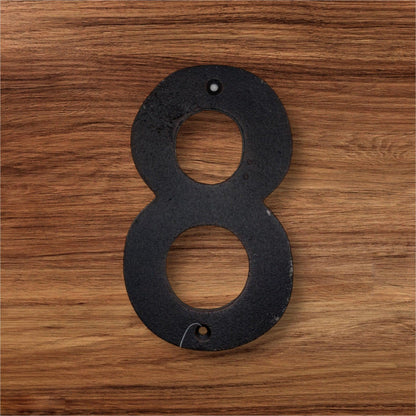 Number 8 Cast Iron Metal House Street Fence Wall Letterbox Large 16cm - The Renmy Store Homewares & Gifts 