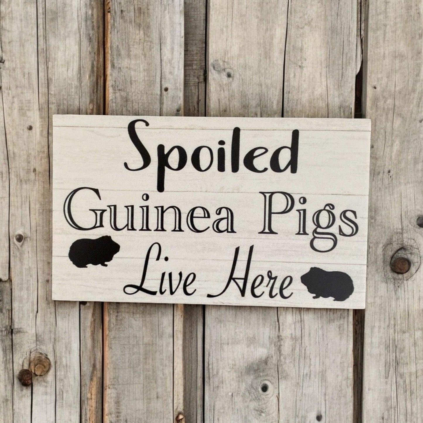 Spoiled Guinea Pigs Live Here Sign