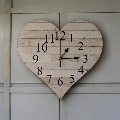 Clock Wall Heart Love Coast to Country Aussie Made - The Renmy Store Homewares & Gifts 