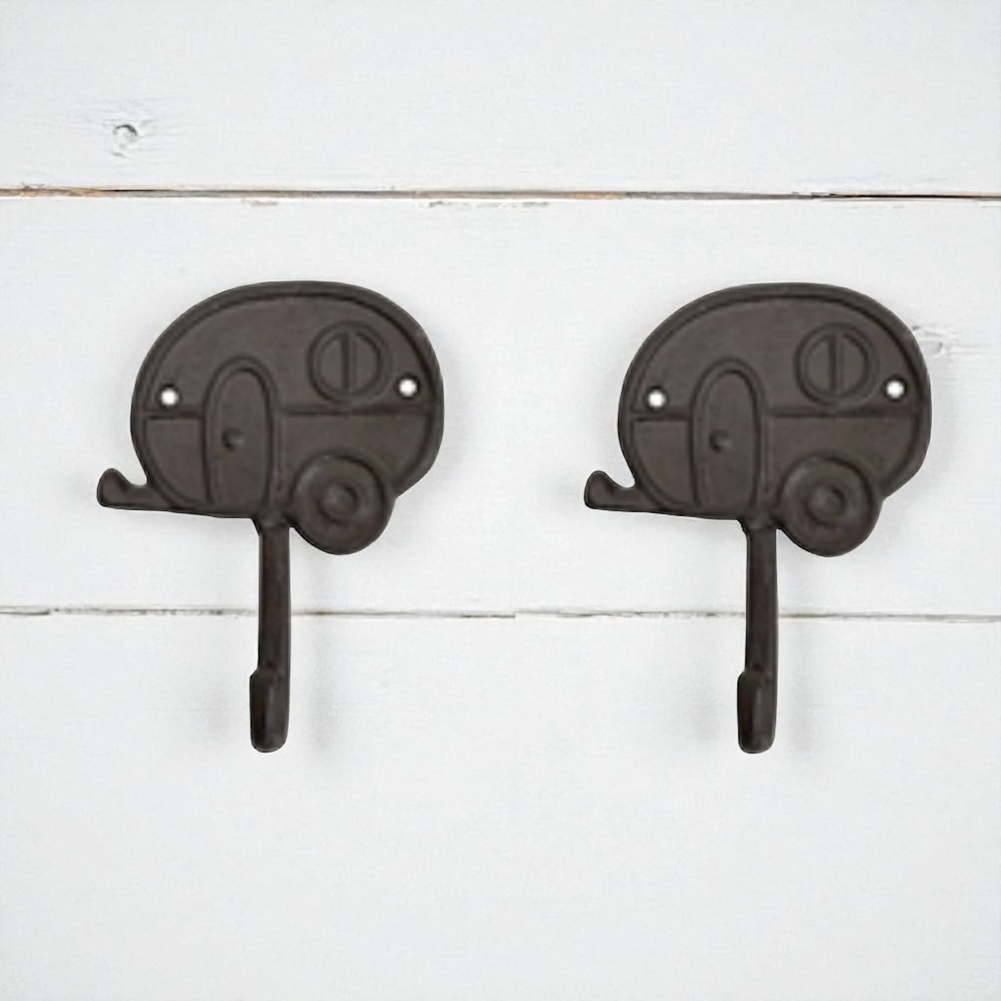 Caravan Hook Set of 2 or 3 Rustic Cast Iron