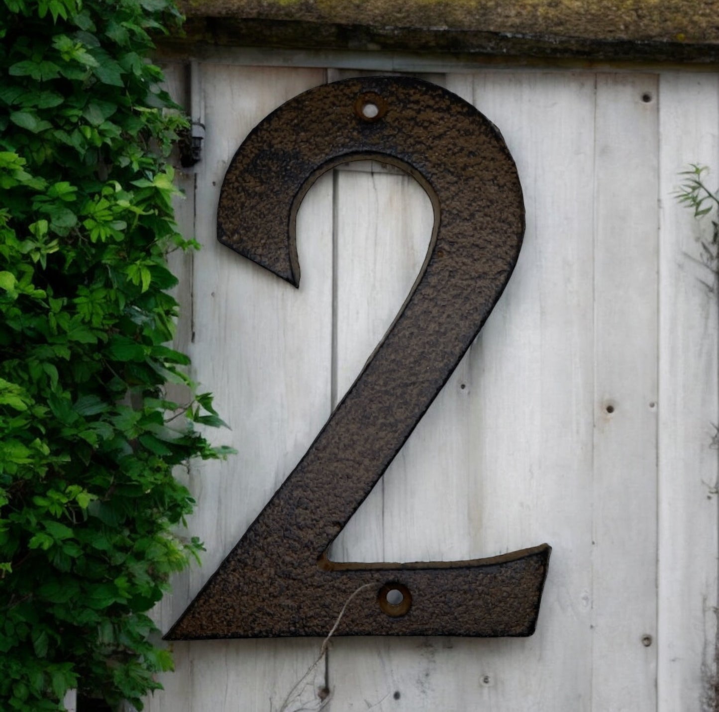 Number 2 Cast Iron Metal House Street Fence Wall Letterbox Large 16cm - The Renmy Store Homewares & Gifts 