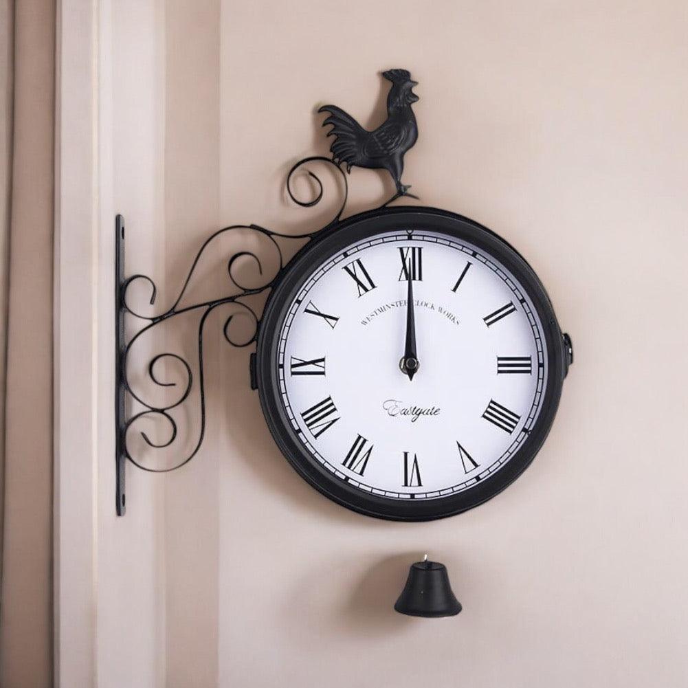 Clock Rooster Country Farmhouse Double Sided - The Renmy Store Homewares & Gifts 