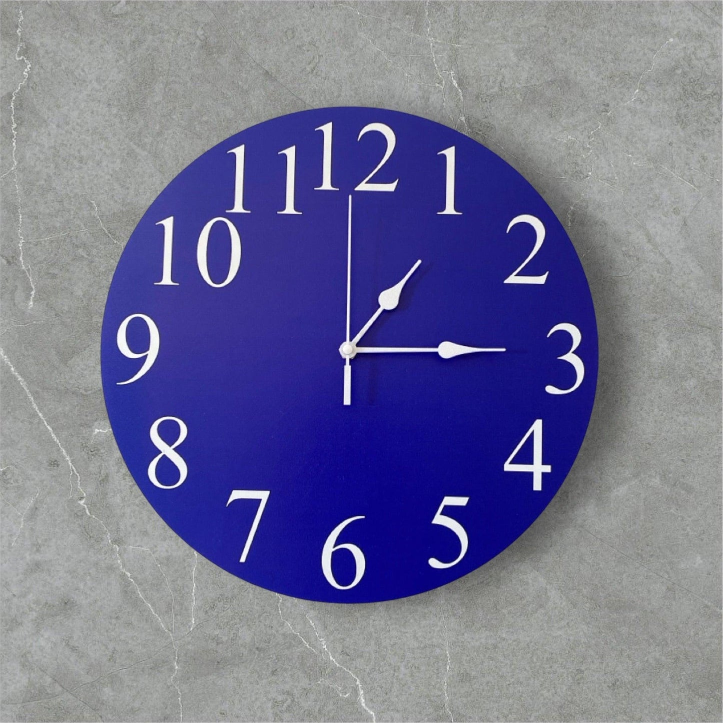 Clock Wall Blue White Aussie Made - The Renmy Store Homewares & Gifts 