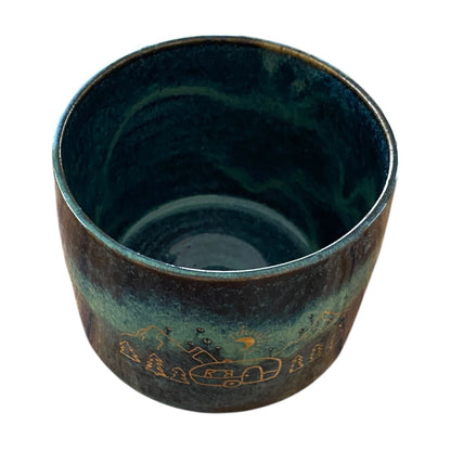 Mug Cup Camping Caravan Pottery Ceramic Aussie Made Limited Edition