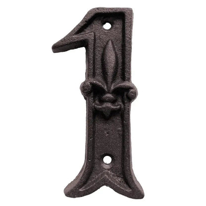 House Door Numbers French Provincial Fleur 1-10 Cast Iron