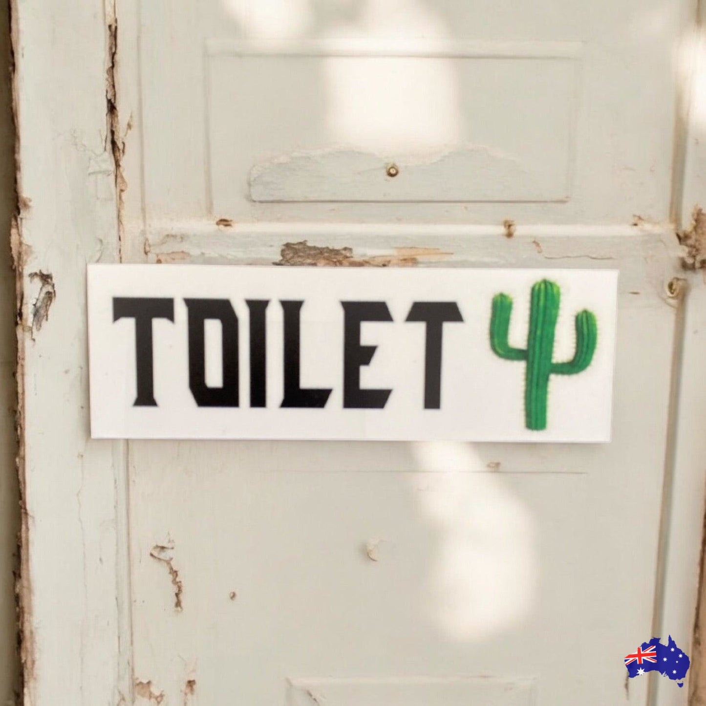 Cactus Toilet Laundry Bathroom Door Sign - The Renmy Store Homewares & Gifts 