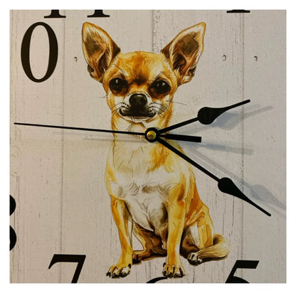 Clock Wall Dog Chihuahua 30cm 60cm Aussie Made
