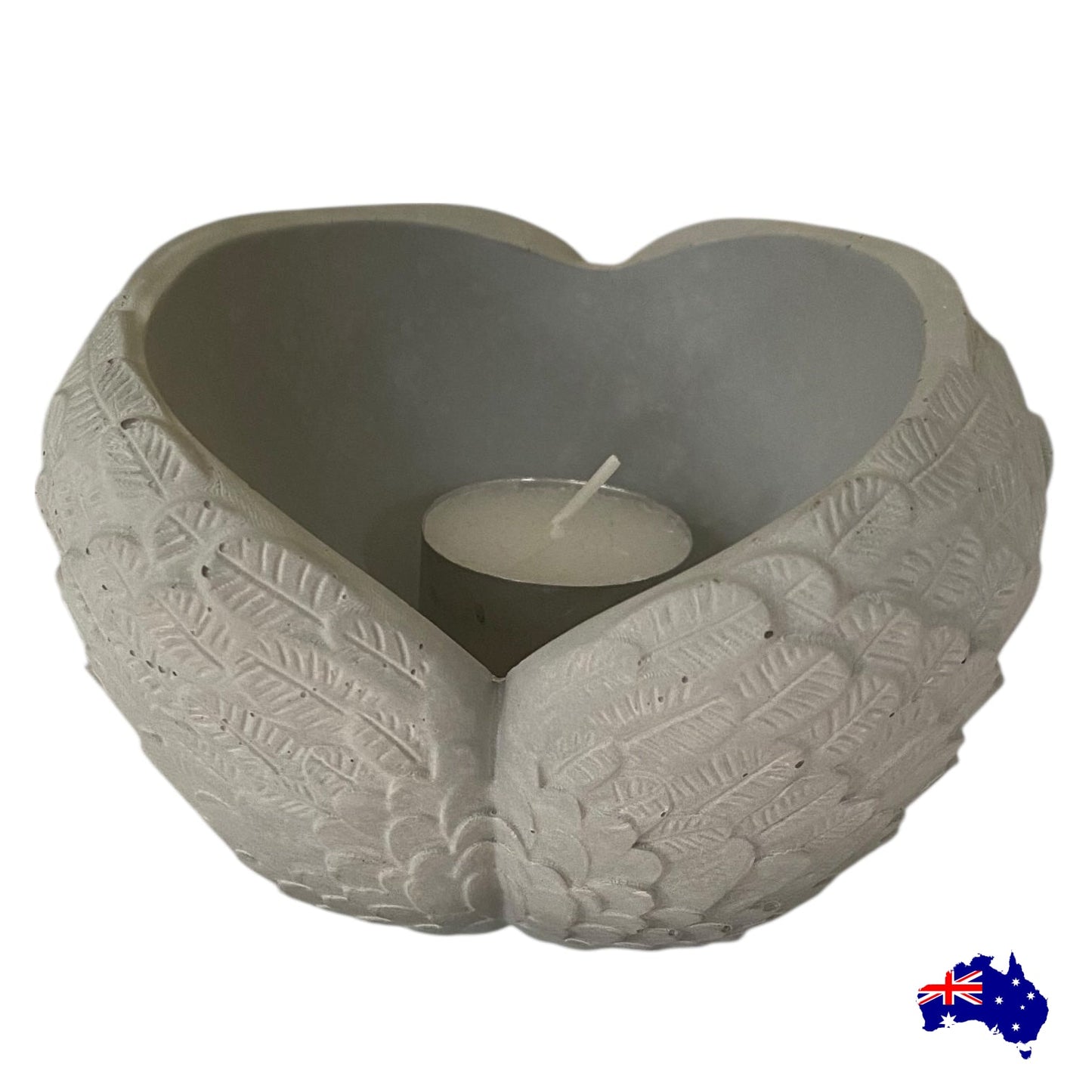 Handmade Concrete Angel Wings - Australian Made Planter Candle Holder - Set of 1, 2 or 3