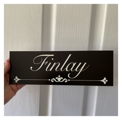 Family Name Custom Personalised Vintage Black Sign