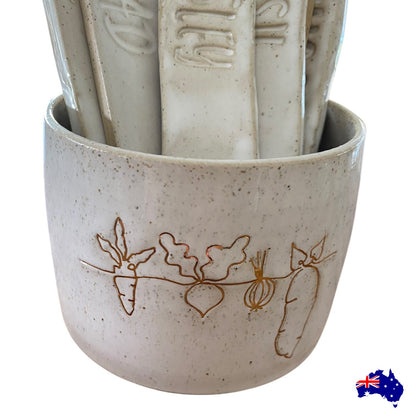Mug with Stakes Garden Gift Pottery Ceramic Aussie Made