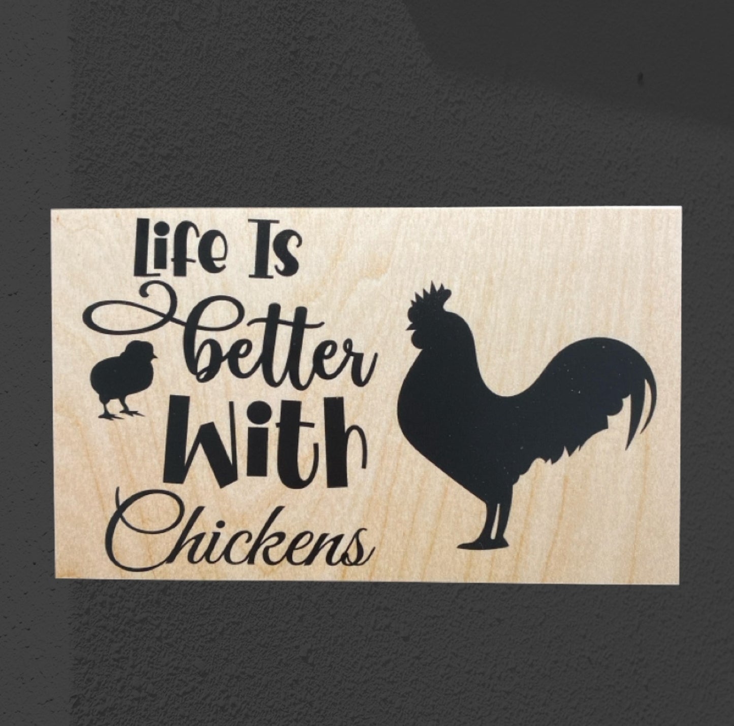 Life Is Better With Chickens Rooster Sign - The Renmy Store Homewares & Gifts 