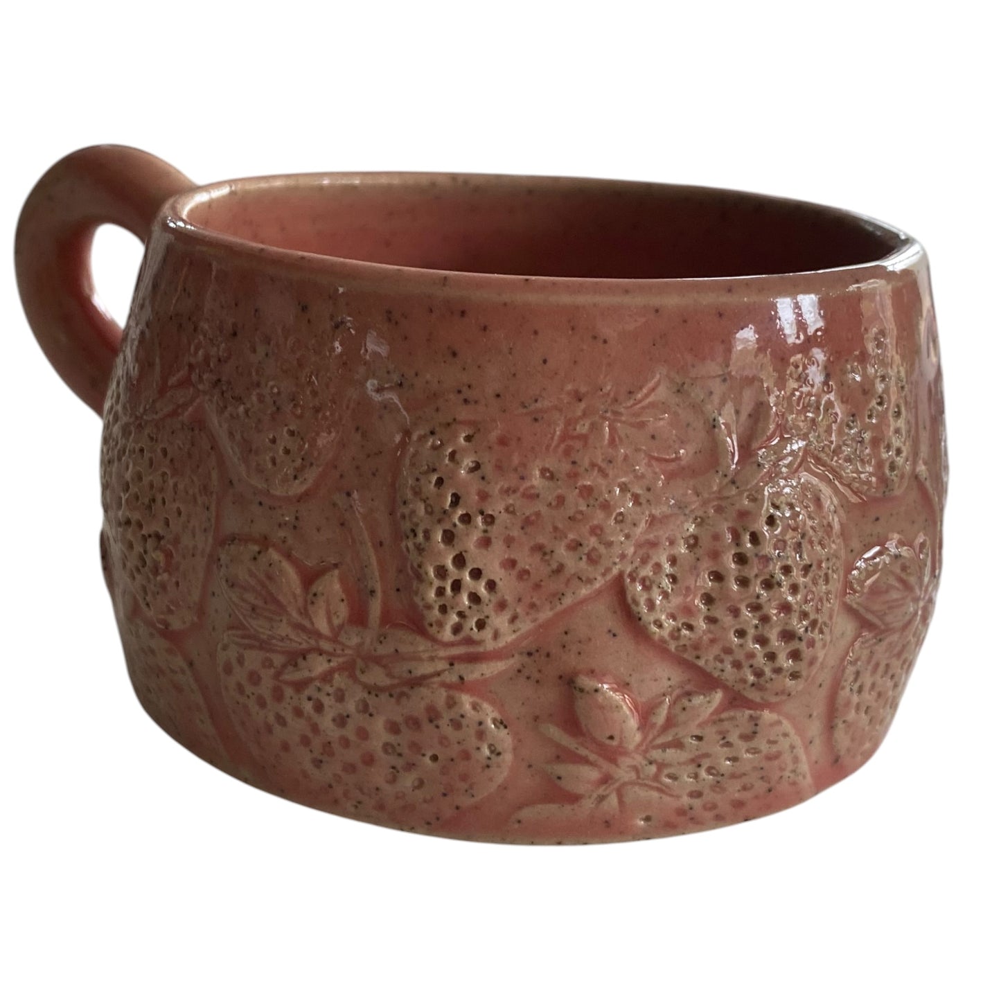 Handmade Pink Strawberry Ceramic Mug | Australian Made | Wolf and Clay