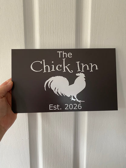 The Coop | Personalised Rooster Chicken Sign | Custom Name & Year | Aussie Made
