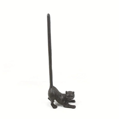 Paper Towel Holder Cat Cast Iron - The Renmy Store Homewares & Gifts 