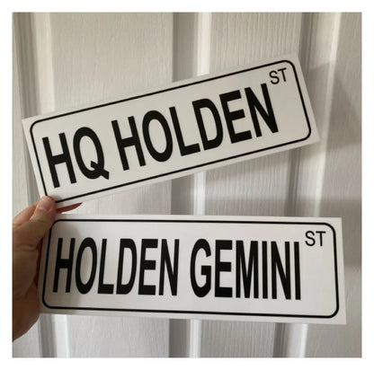 Street White Custom Personalised Sign