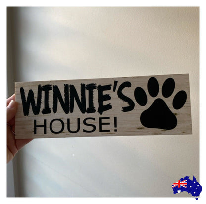 Dog Kennel House Custom Personalised Pets Name Sign - The Renmy Store Homewares & Gifts 