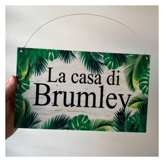 Tropical Paradise Beach Custom Personalised Palm Sign - The Renmy Store Homewares & Gifts 