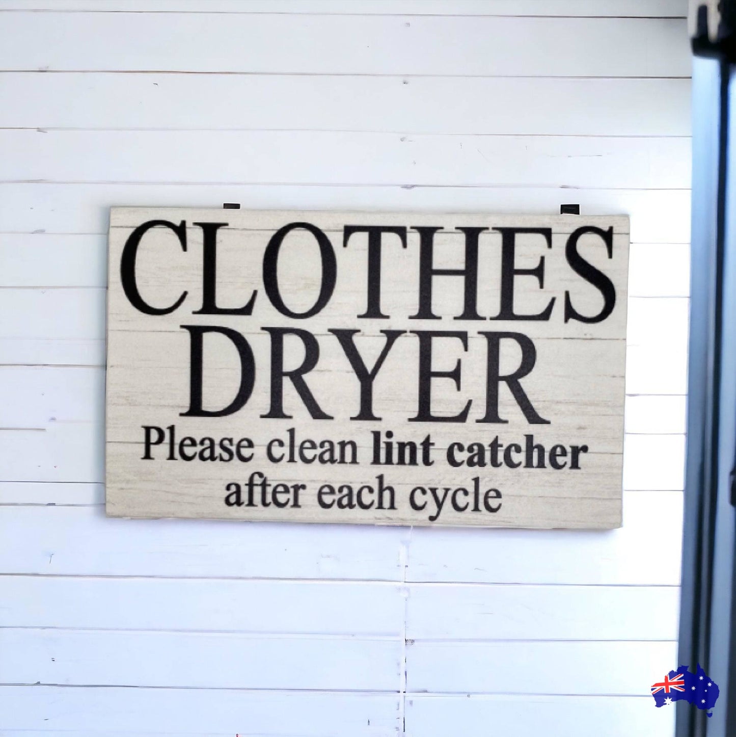 Clothes Dryer Rules Clean Lint Sign - The Renmy Store Homewares & Gifts 