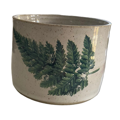 Handmade Green Fern Leaf Ceramic Mug Cup | Limited Edition | Aussie Made Wolf and Clay Gift