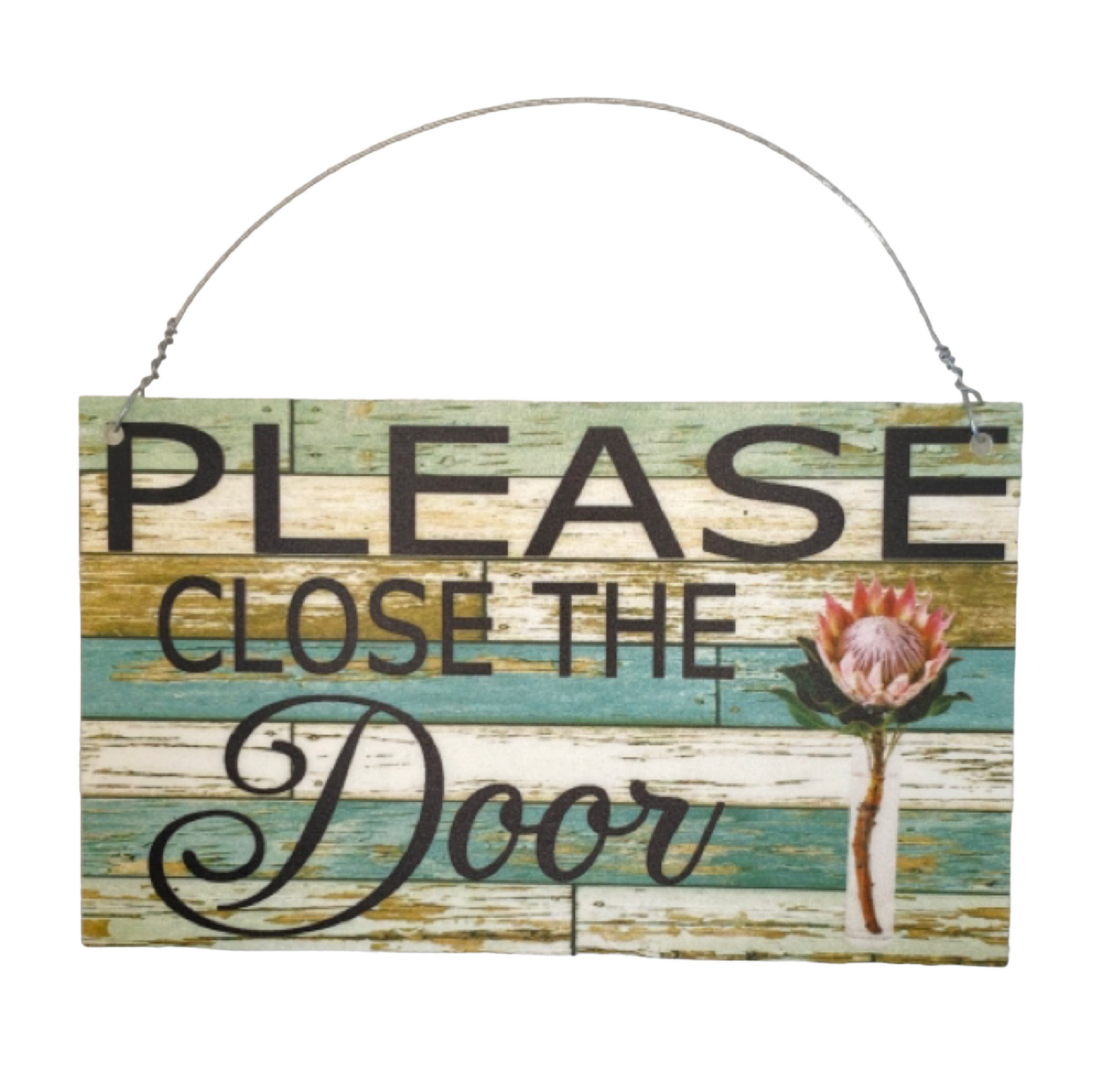 Please Close The Door Protea Sign - The Renmy Store Homewares & Gifts 
