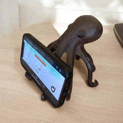 Phone Holder Cast Iron Octopus Ornament - The Renmy Store Homewares & Gifts 