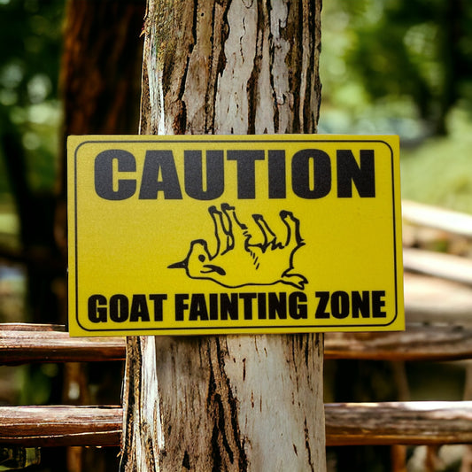 Caution Goat Fainting Zone Sign - The Renmy Store Homewares & Gifts 