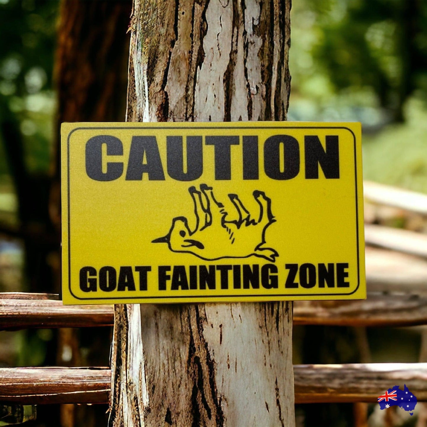 Caution Goat Fainting Zone Sign - The Renmy Store Homewares & Gifts 