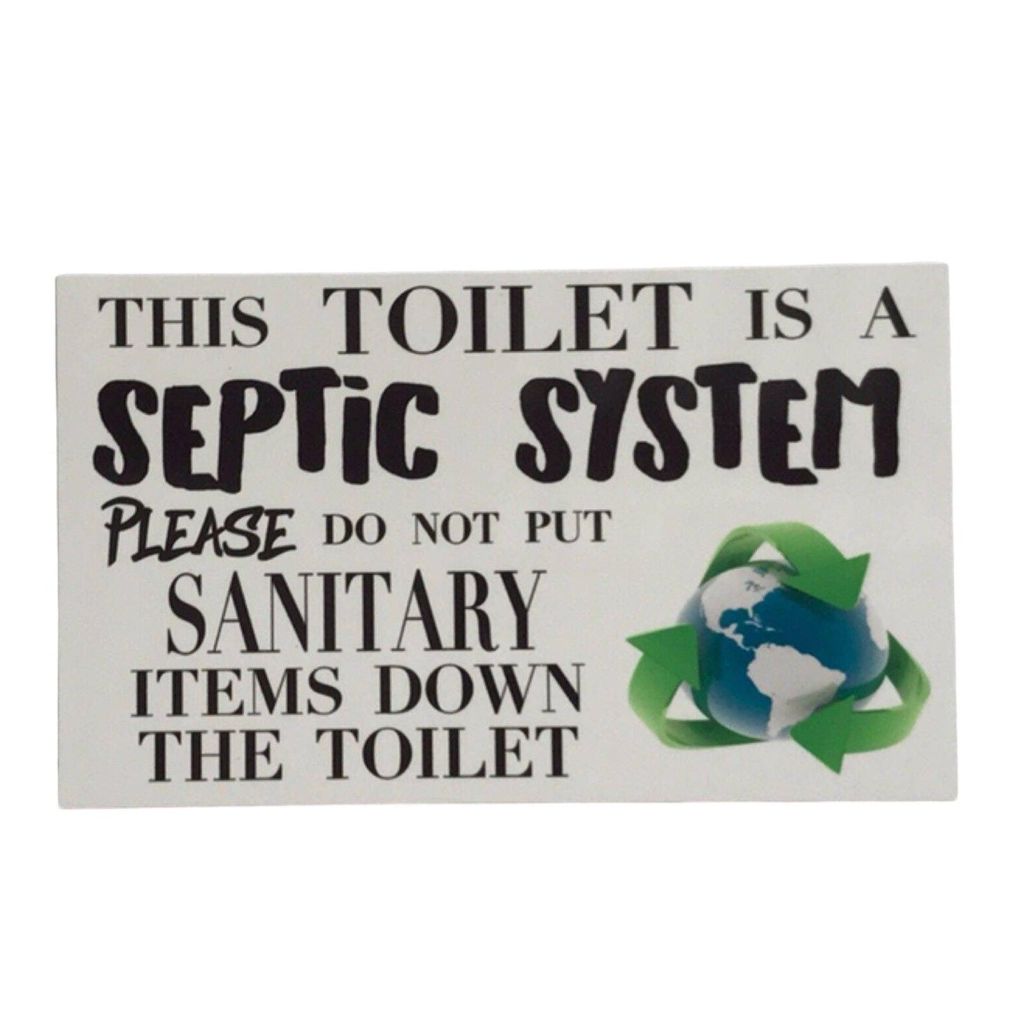 Toilet Septic System Bathroom Sign - The Renmy Store Homewares & Gifts 