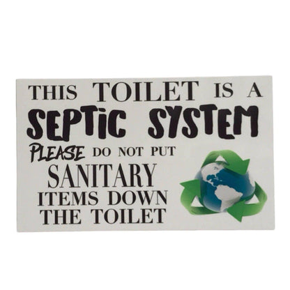 Toilet Septic System Bathroom Sign - The Renmy Store Homewares & Gifts 