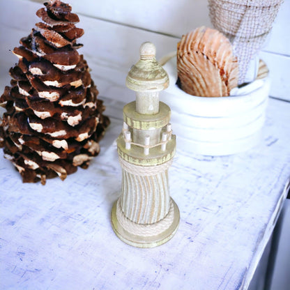 Lighthouse Light House Beach White Wash Small - The Renmy Store Homewares & Gifts 