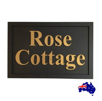 Cottage House Residence Timber Wood Custom Personalised Large Sign