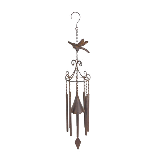 Wind Chime Dragonfly Cast Iron Hanging - Cottage Decor