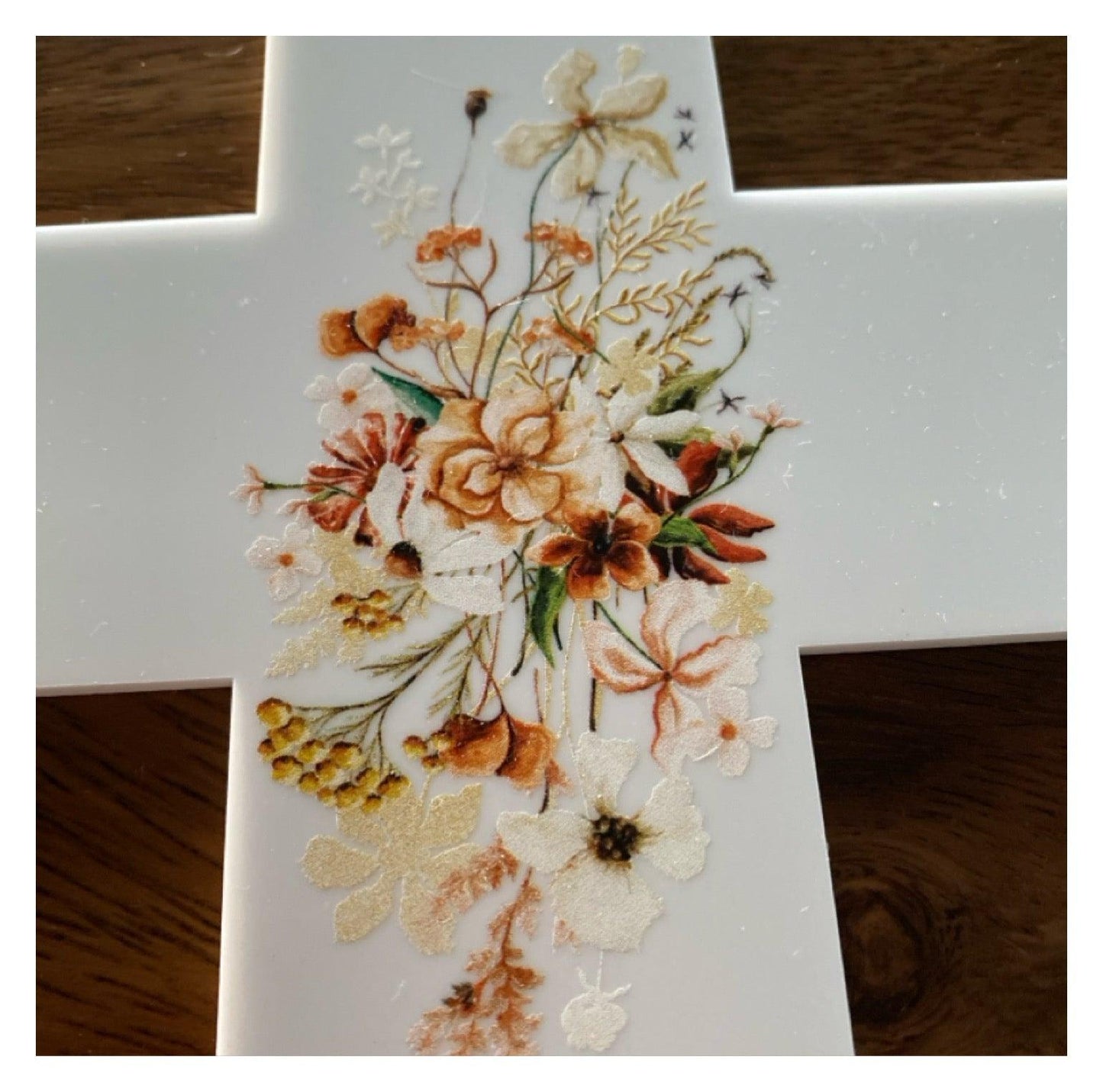 Cross Floral Spring Flowers Home Garden Wall Decoration - The Renmy Store Homewares & Gifts 