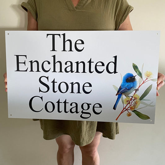 Wren Bird Sign | Custom Personalised White Aussie Made