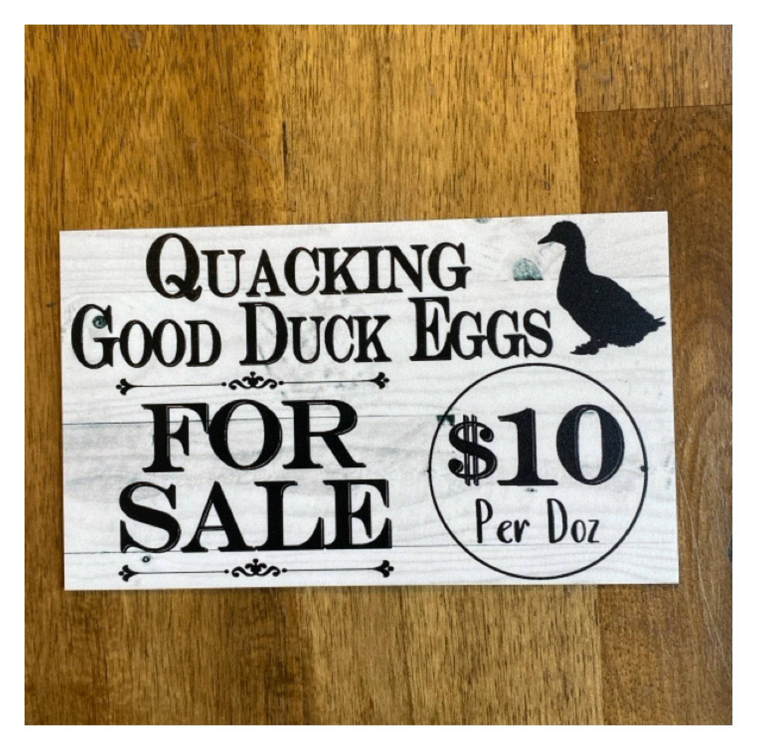 Duck Eggs For Sale Farm Stall Custom Sign - The Renmy Store Homewares & Gifts 